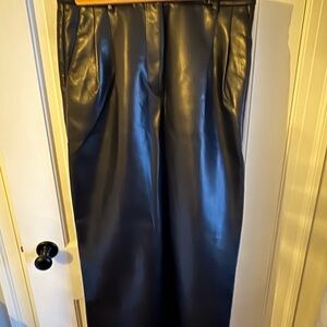 Aritzia Effortless Wilfred Black Faux Leather Pants